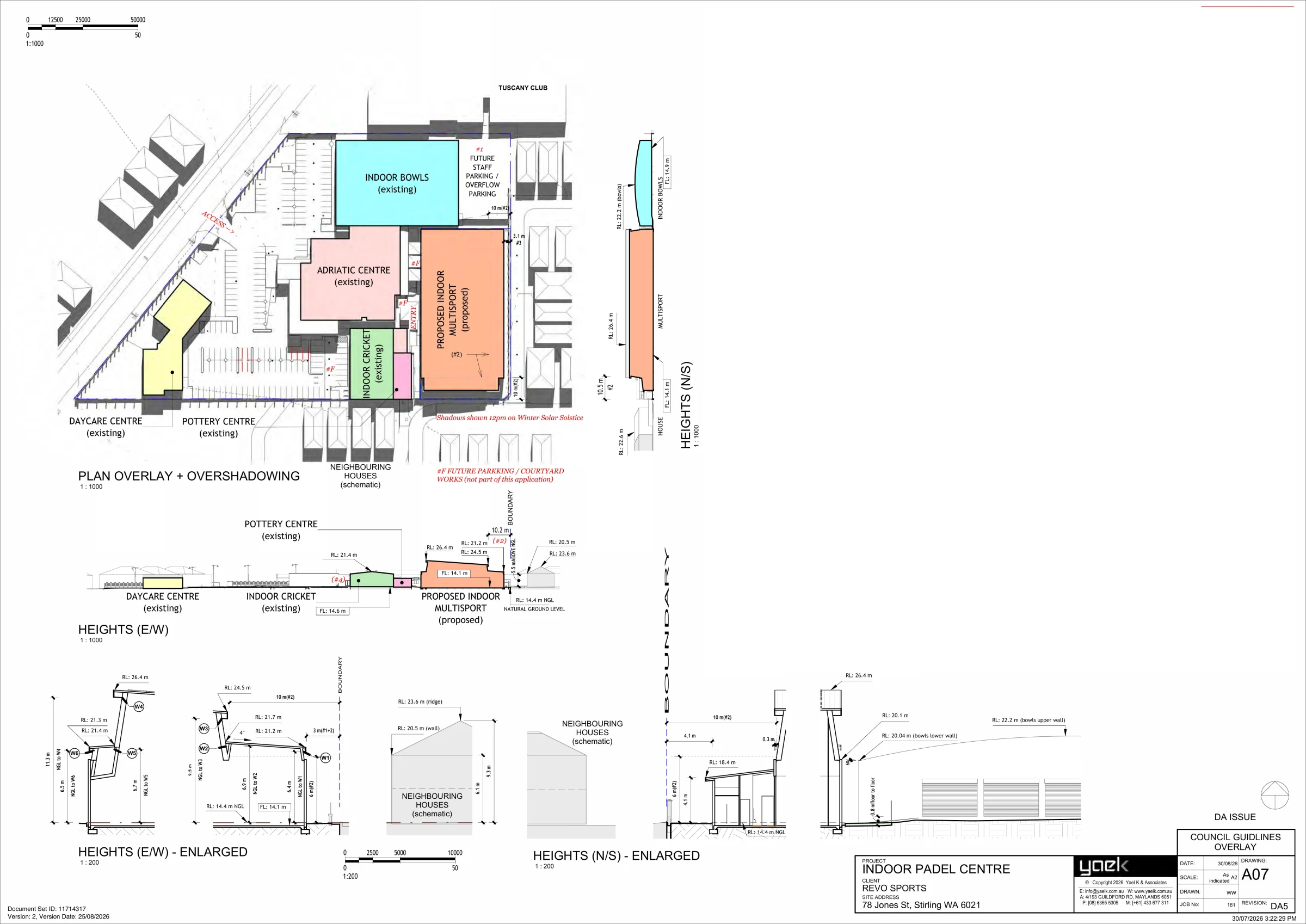 DRAWING A07: Height and site overlay