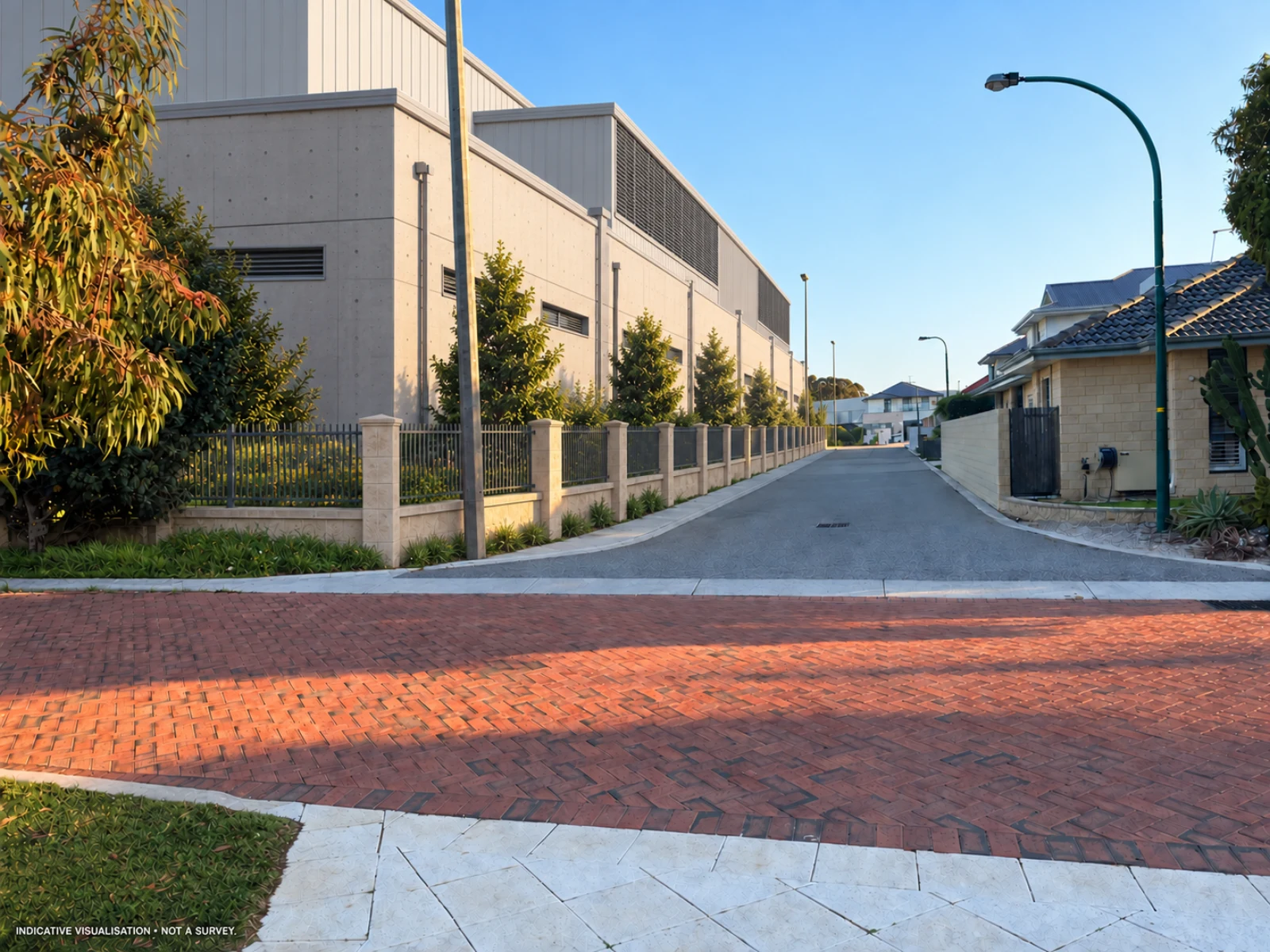 Indicative corner view showing the proposed building beside Adriatic Lane